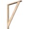 Ekena Millwork Traditional Block Smooth Bracket w/ Offset Brace, Douglas Fir, 3 1/2"W x 28"D x 40"H BKT0402X28X40TRA05SDF - alternate 1